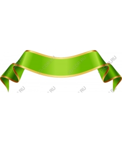  Elegant banner with green ribbon