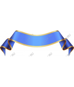  Elegant banner with blue ribbon