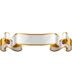  Elegant banner with gold ribbon