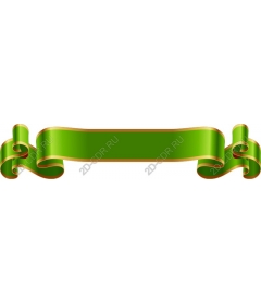  Elegant banner with green ribbon