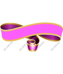 Luxury pink ribbon with gold trim