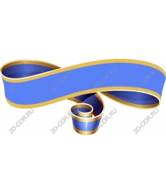  Elegant banner with blue ribbon