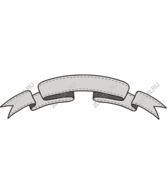 Vintage gray banner-ribbon