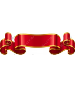  Elegant banner with red ribbon