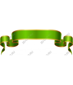  Elegant banner with green ribbon