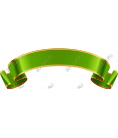  Elegant green ribbon with gold accents