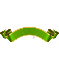  Elegant green ribbon with gold trim