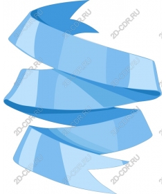 Elegant blue ribbon