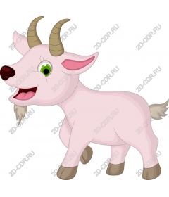 Funny cartoon goat