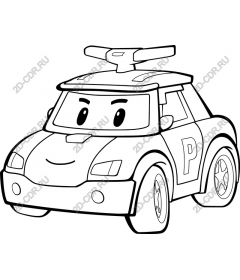  Drawing police car cartoon
