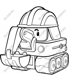  Cartoon excavator