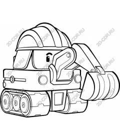  Cartoon excavator
