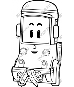 Friendly cartoon-delivery truck