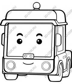 Funny cartoon truck