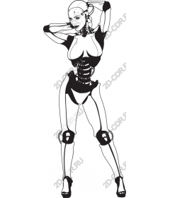  Futuristic female robot