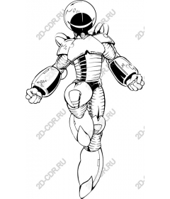  Futuristic robot warrior