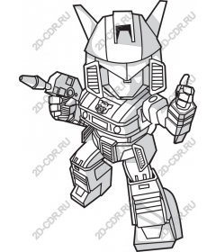 Playful cartoon robot
