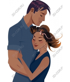  Romantic hug couple