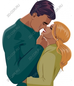  Romantic kiss couple