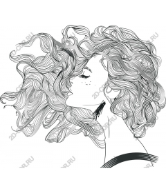  Elegant art flowing hair