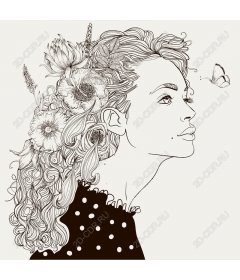  Elegant floral woman
