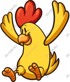 Funny cartoon chicken