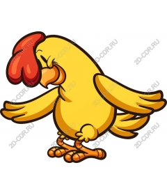 Funny cartoon chicken