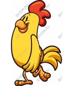 Funny cartoon chicken