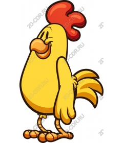Funny cartoon chicken