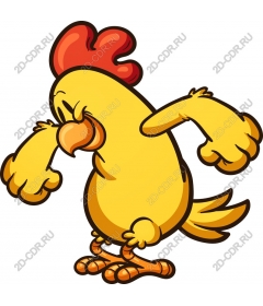  Bright cartoon chicken