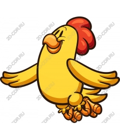 Funny cartoon chicken