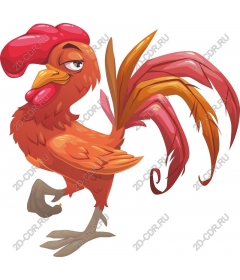  Colorful cartoon rooster