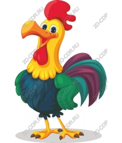  Colorful cartoon rooster