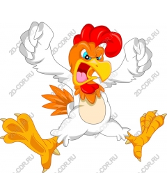  Bright cartoon rooster