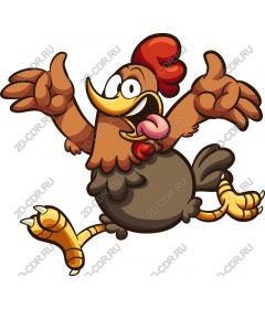  Bright cartoon chicken