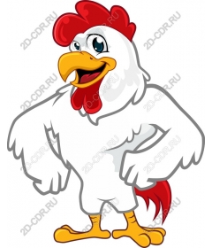 Яркий мультяшный цыпленок