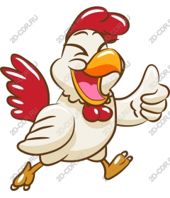 Funny cartoon chicken
