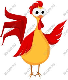  Bright cartoon rooster