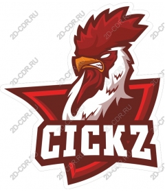  Логотип свирепого петуха Cickz