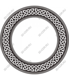 Decorative border with Celtic knot