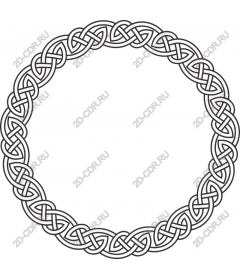 Round border with Celtic knot