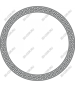 Greek meander circular border