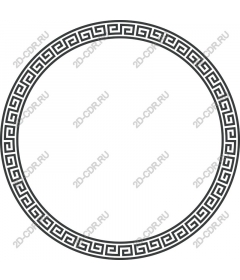 Round frame with Greek key