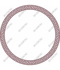 Round frame with Greek pattern