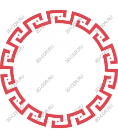 Round frame in the Greek style