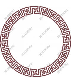 Round Greek key border