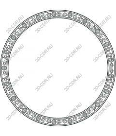  Elegant round ornament in the Greek style