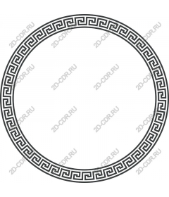 Round border with Greek pattern
