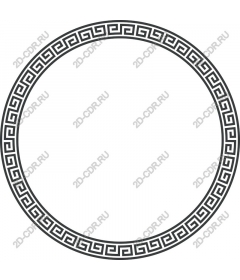 Round frame with Greek pattern
