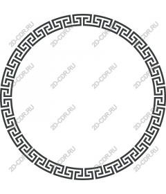 Round frame with Greek key